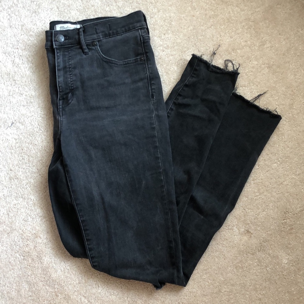Madewell Distressed Denim 9” High-rise skinny 29T